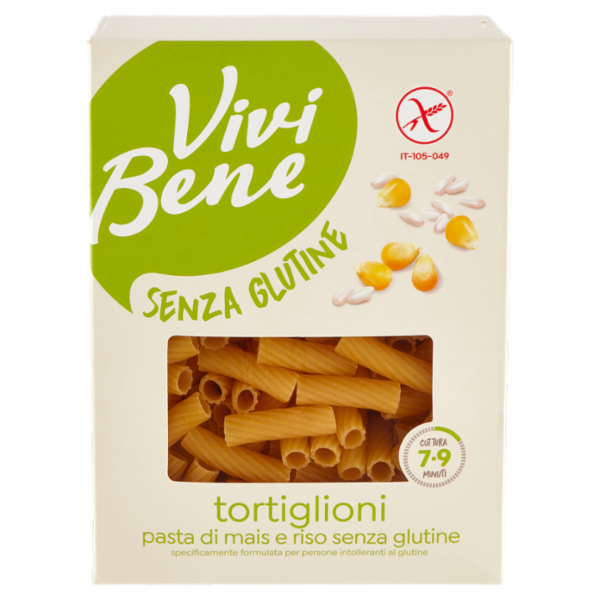 Vivi Bene Senza Glutine Pasta di Mais e Riso Tortiglioni Senza Glutine 400 g
