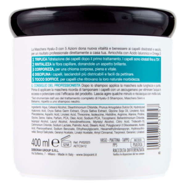 Biopoint Professional Hair Program Maschera Siero Hyalu-3 400 ml