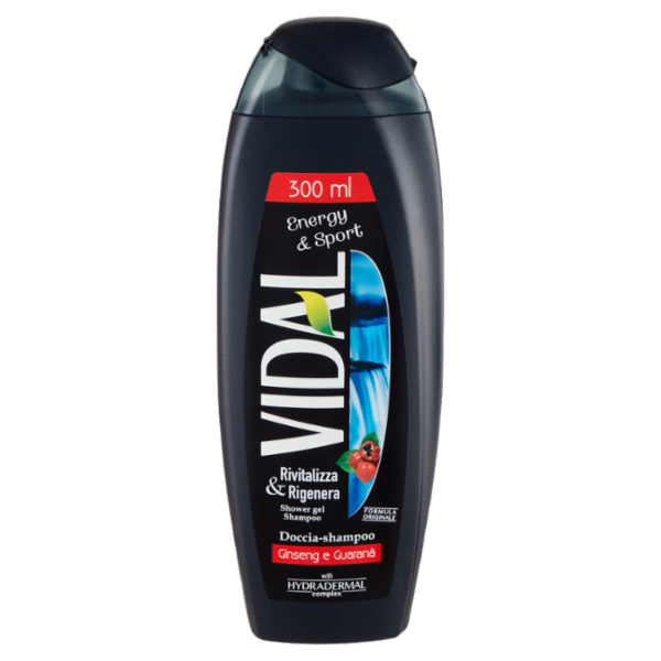 Vidal Energy & Sport Doccia-Shampoo Ginseng e Guaranà 300 ml