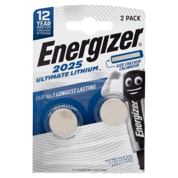 Energizer 2025 Ultimate Lithium 2 pz