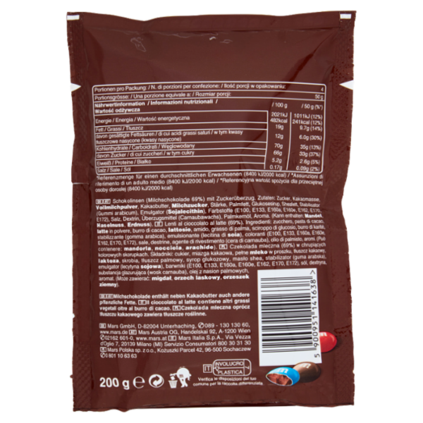 M&M's Chocolate Confetti al Cioccolato 200 g