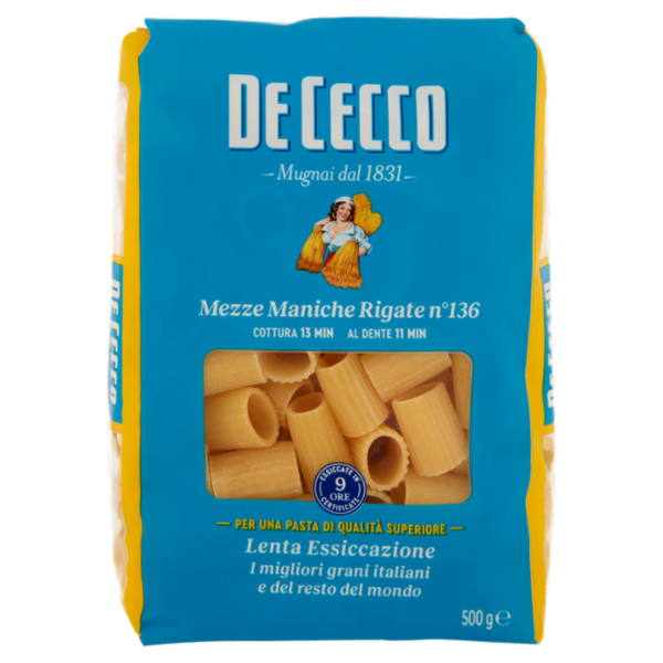 De Cecco Mezze Maniche Rigate n°136 500 g