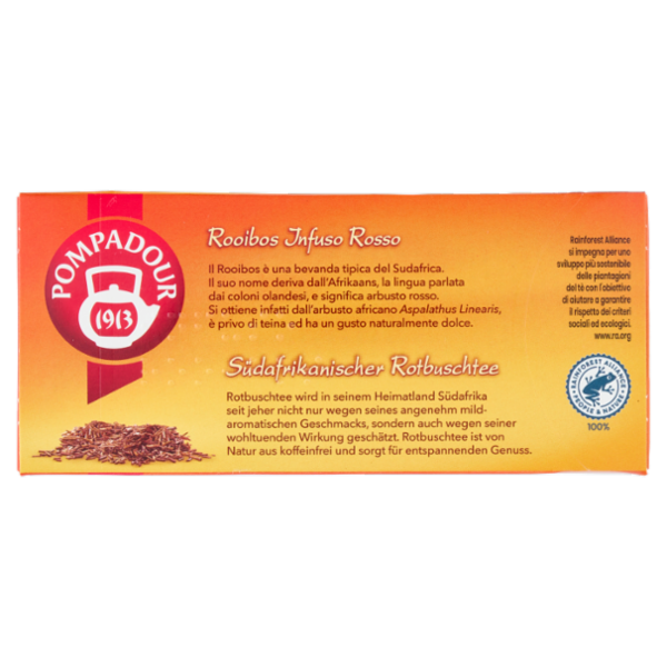 Pompadour Rooibos Infuso Rosso Bio DOP 18 x 1,75 g