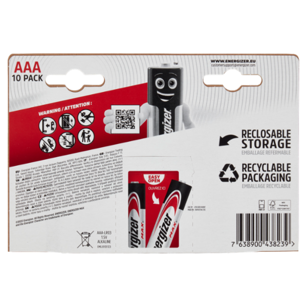 Energizer Max AAA 10 pz