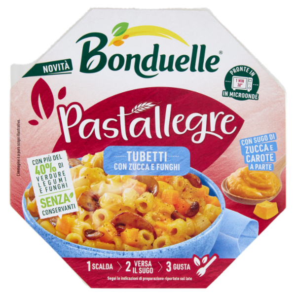 Bonduelle Pastallegre Tubetti con Zucca e Funghi 250 g