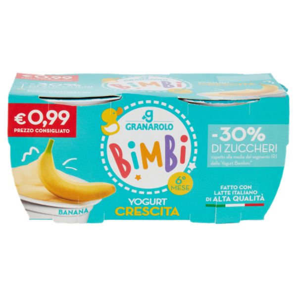 Granarolo Bimbi Yogurt Crescita Banana 2 x 100 g