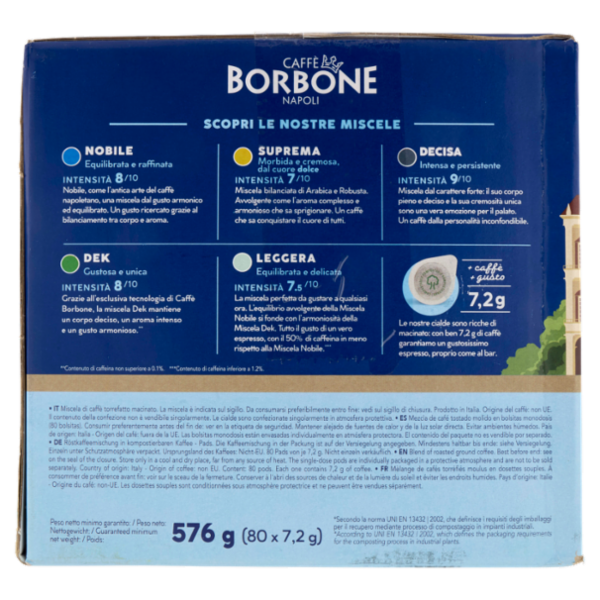 Caffè Borbone Miscela Decisa Cialde Compostabili* 80 x 7,2 g