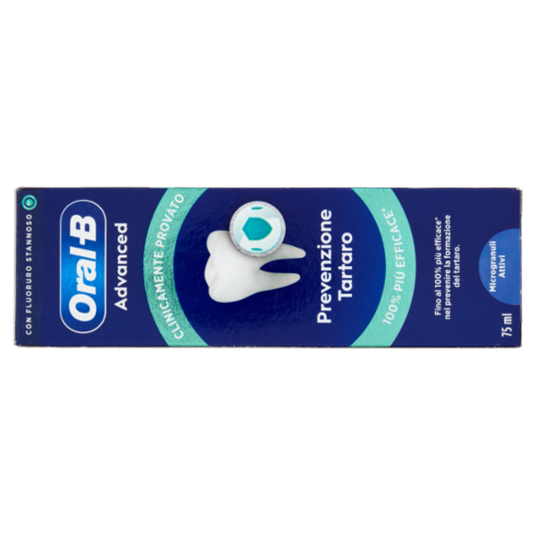 Oral-B Advanced Dentifricio Prevenzione Tartaro Microgranuli Attivi 75 ml