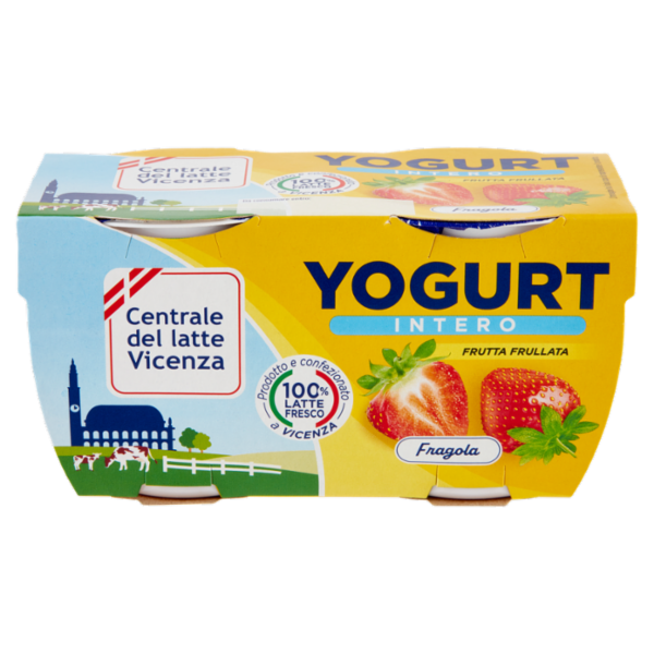 Centrale del latte Vicenza Yogurt Intero Frutta Frullata Fragola 2 x 125 g