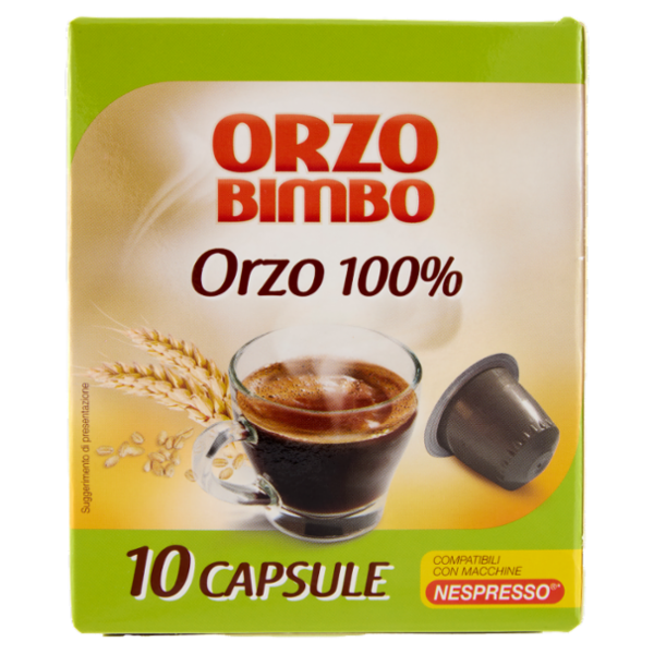 Orzo Bimbo Orzo 100% 10 Capsule Compatibili con Macchine caffè Nespresso* - 10 x 2,7 g