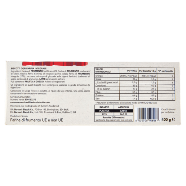 Paterson's Digestive 400 g