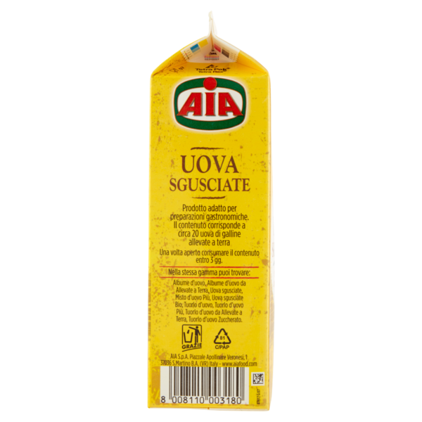 Aia Uova Sgusciate Pastorizzate Omogeneizzate 1 Kg