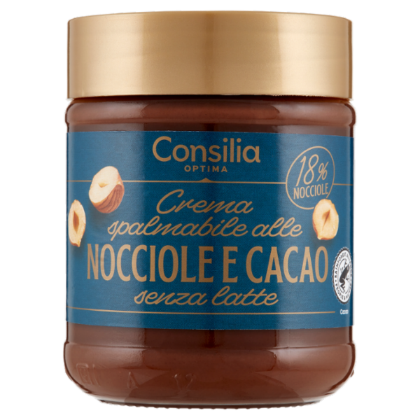 Consilia Optima Crema Spalmabile alle Nocciole e Cacao senza Latte 200 g