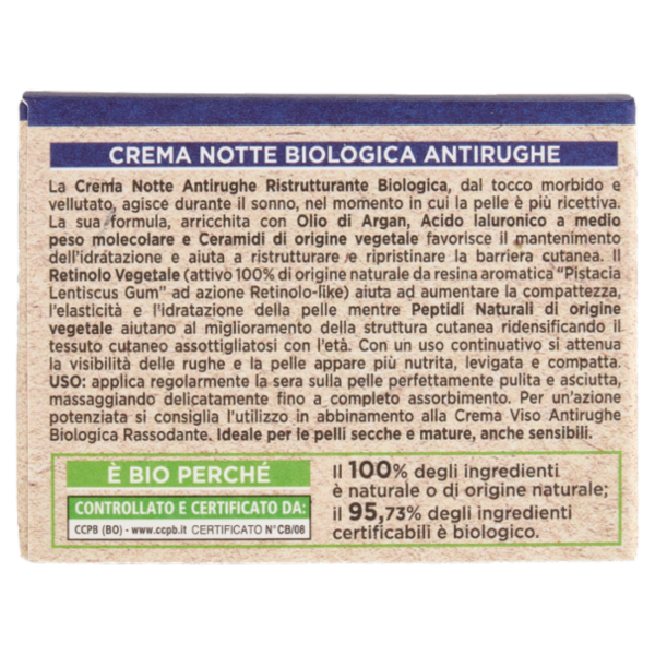 I Provenzali Bio Crema Notte Biologica Argan 50 mL