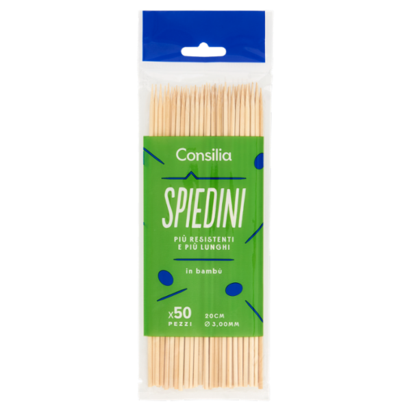 Consilia Stecconi per Spiedini in Bamboo 20 Cm 50 pezzi
