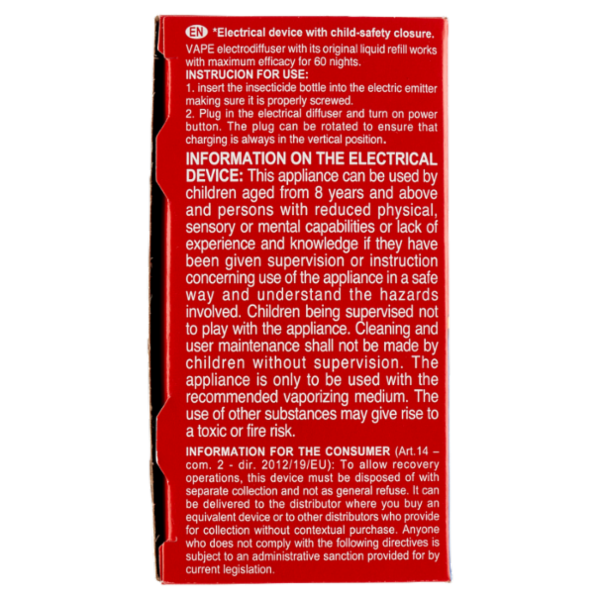 VAPE Elettroemanatore Liquido Classic + Ricarica 36 ml