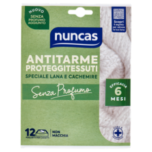 Nuncas Antitarme Proteggitessuti Senza Profumo 12 Pz