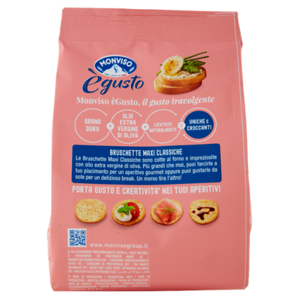 Monviso ègusto Bruschette Maxi Classiche con Olio Extravergine di Oliva 175 g