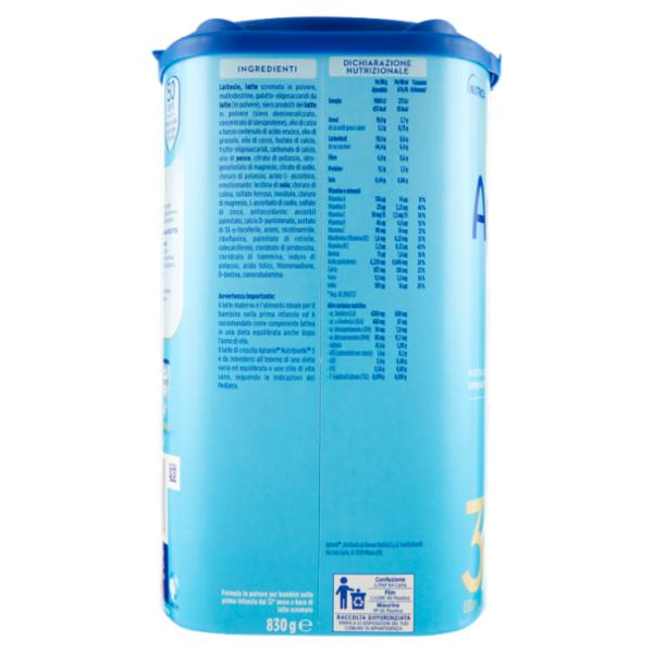 APTAMIL Nutrobiotik 3 Latte di crescita in Polvere 830 g