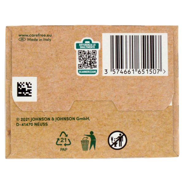 Carefree 100% Organic Cotton Topsheet Normal Salvaslip 30 pz