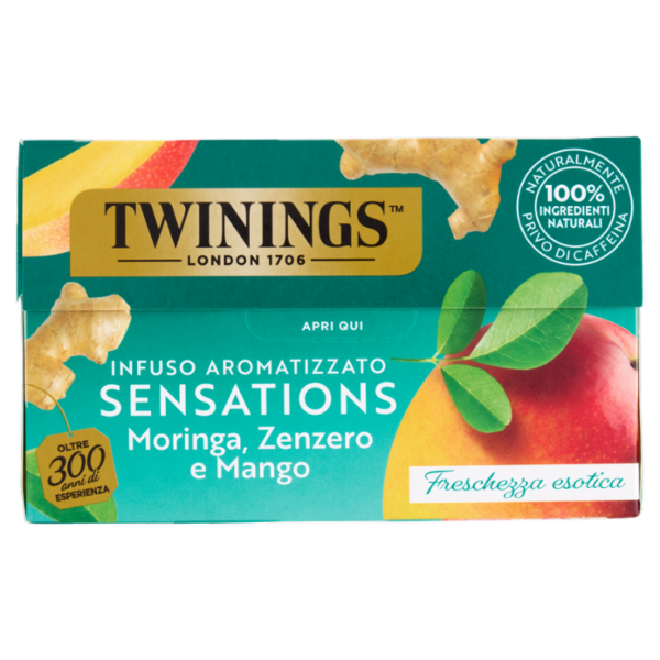 Twinings Moringa, Zenzero e Mango Infuso Sensations 20 filtri 30 g