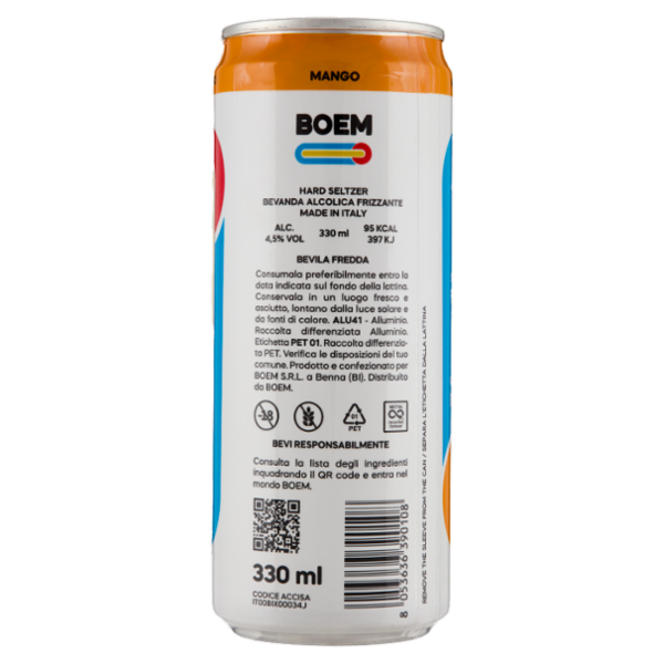 Boem Alcoholic Sparkling Drink Mango 330 ml