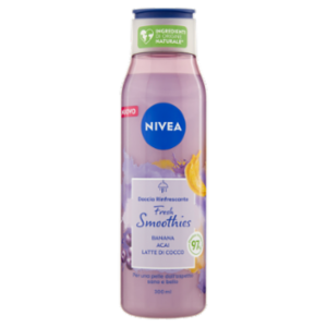 Nivea Doccia Rinfrescante Fresh Smoothies Banana Acai Latte Di Cocco 300 Ml