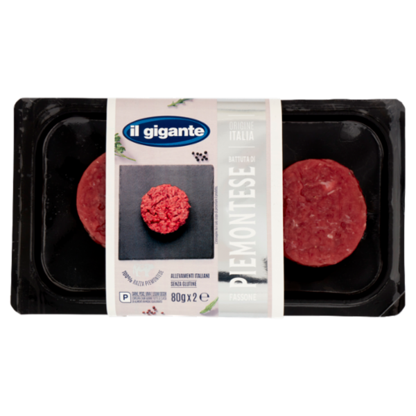 IL GIGANTE Battuta di Piemontese Fassone 2 x 80 g
