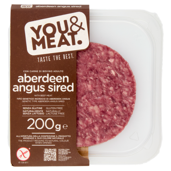 You&Meat Burger con Carne di Bovino Adulto aberdeen angus sired 200 g