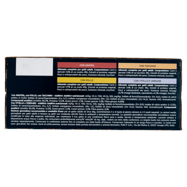 PURINA GOURMET Perle Ricette Delicate Filettini in Salsa Anatra, Pollo, Tacchino, Vitello 12x85g