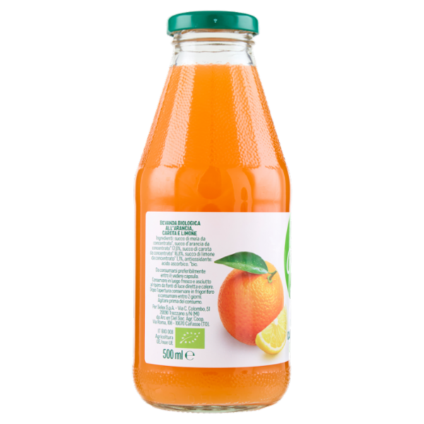 Selex Natura Chiama Bevanda Arancia, Carota e Limone Biologica 500 ml