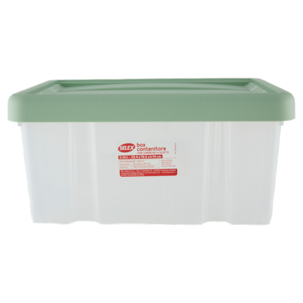 Selex Contenitore con Coperchio a Scatto Verde Cammeo 5 L