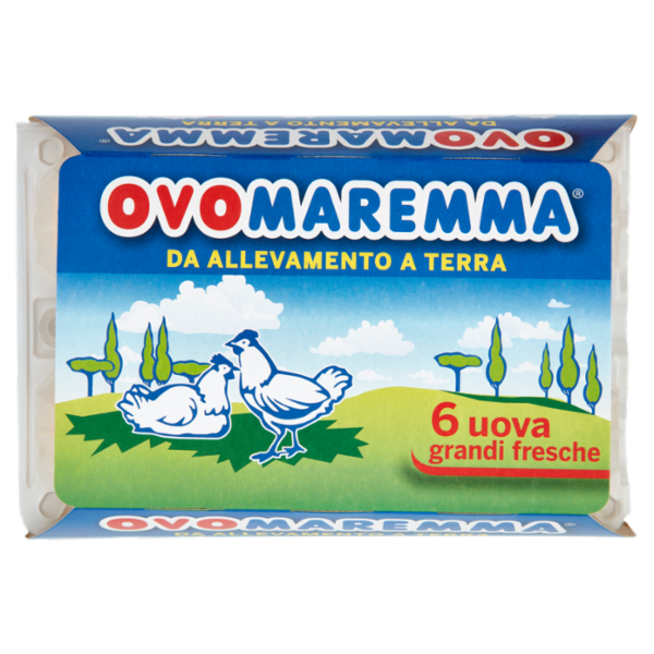 Ovomaremma 6 uova grandi fresche da Allevamento a Terra