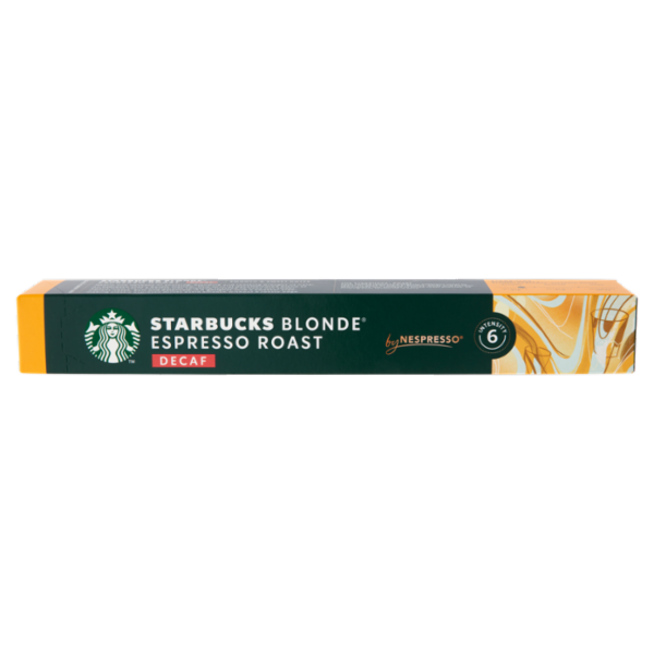 STARBUCKS Decaf Blonde Espresso Roast by Nespresso Caffè Decaffeinato 10 capsule 55 g