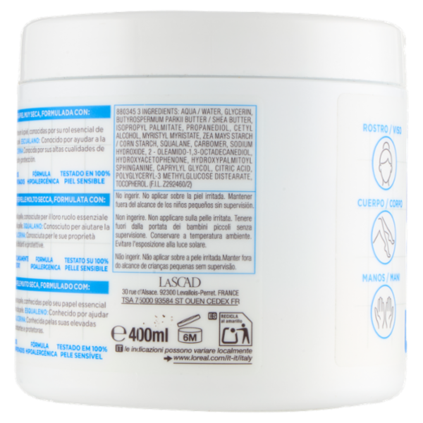 Mixa Ceramide Protect Crema Idratante Rinforzante 400 ml