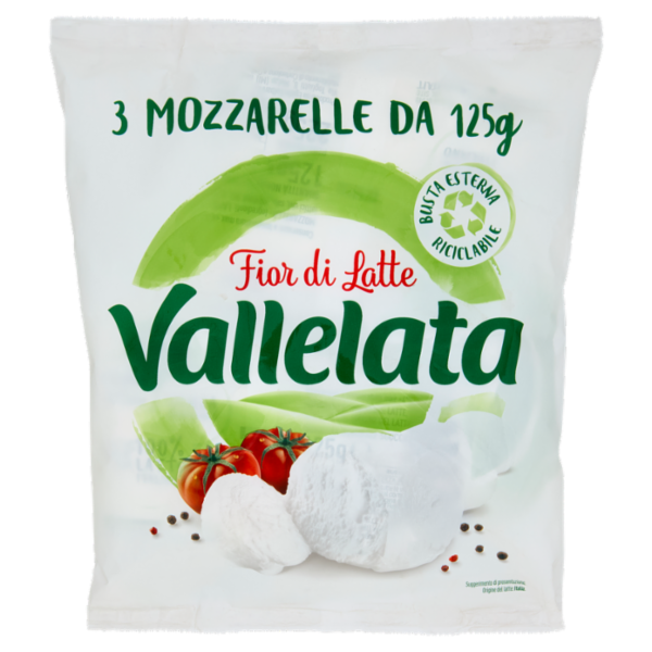Vallelata Fior di Latte Mozzarelle 3 x 125 g