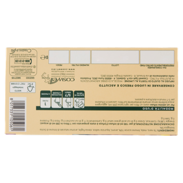 L'Angelica Passioni d'inverno al Gusto di Torta al Limone 15 Filtri 28,5 g