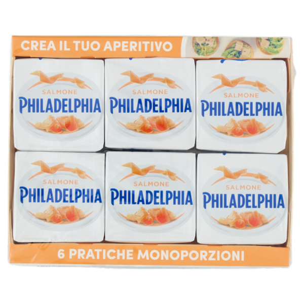 Philadelphia Fantasie formaggio fresco spalmabile al Salmone - 6x25g