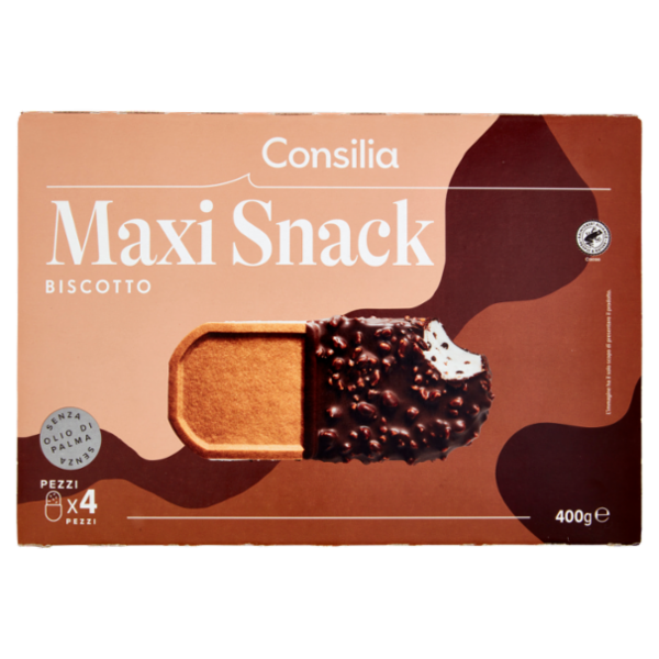 Consilia 4 Biscotti Ripieni di Gelato Maxisnack 400 g