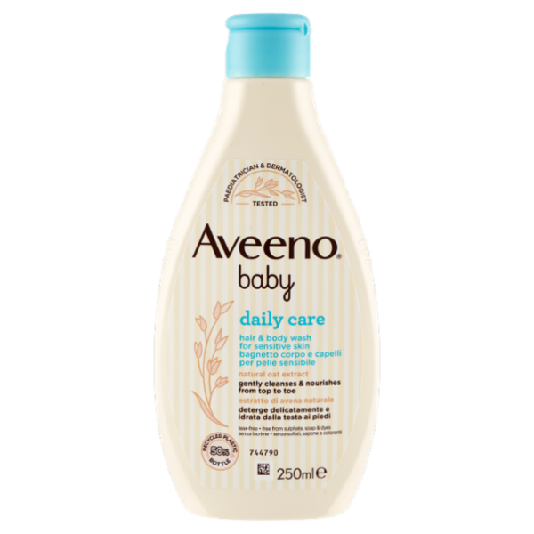 Aveeno baby daily care bagnetto corpo e capelli per pelle sensibile 250 ml