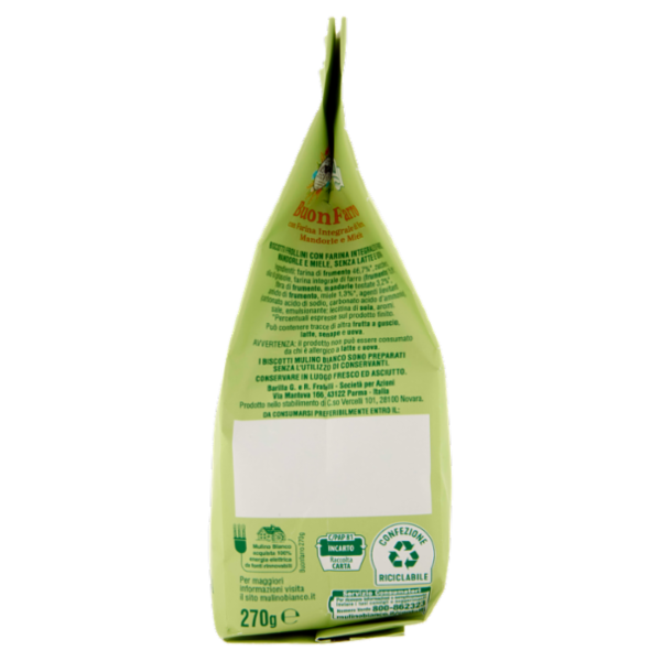 Mulino Bianco Armonia Buonfarro Biscotti Farro Mandorle Miele Senza Latte e Uova 270g