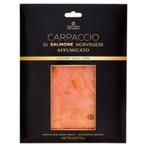 Food From The World Carpaccio Di Salmone Norvegese Affumicato Fette Sottili 100 g