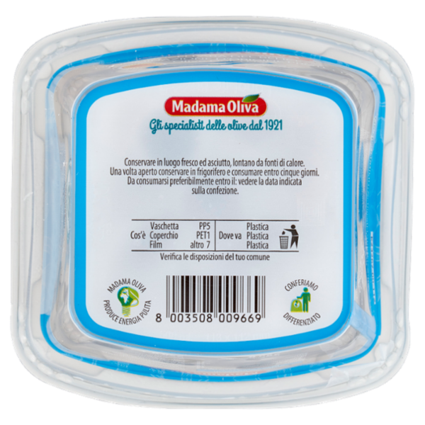 Madama Oliva Frutto d'Italia Nocellara del Belice DOP Olive Dolci Nere 250 g