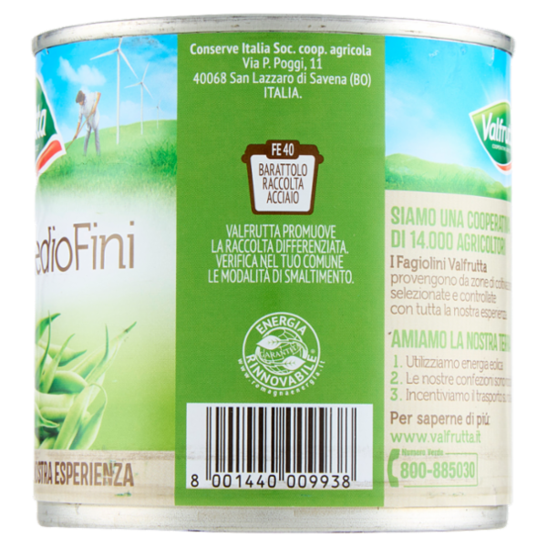 Valfrutta Fagiolini Medio Fini 400 g
