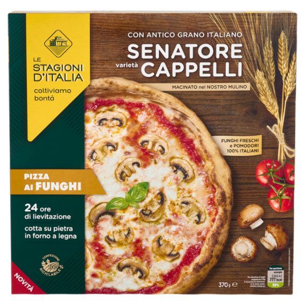 Le Stagioni d'Italia Pizza ai Funghi Senatore varietà Cappelli 370 g