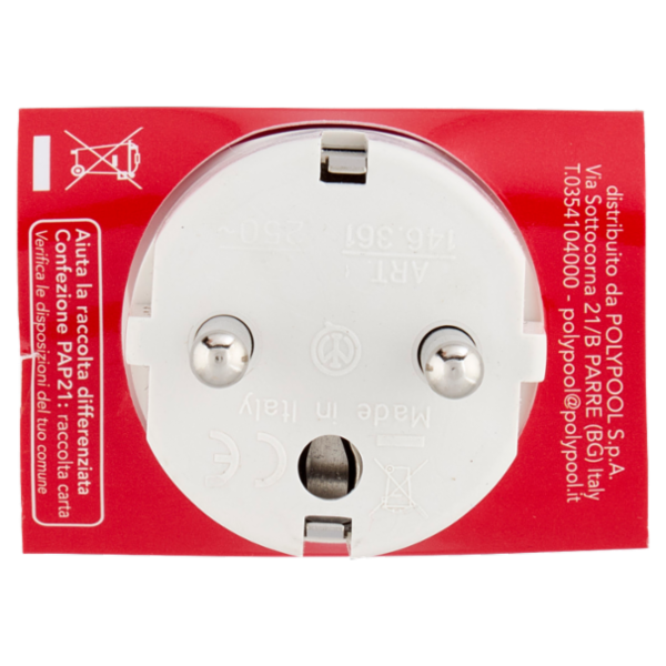 Scame Adattatore 16A Spina 16A standard franco/tedesco, 1 presa bivalente 10/16A, 2P+T 250V