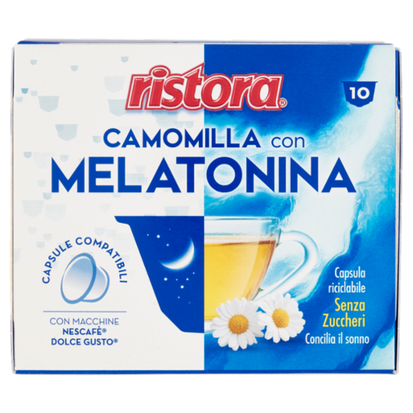 ristora Camomilla con Melatonina Capsule Compatibili con Macchine Nescafè Dolce Gusto 10 x 4g