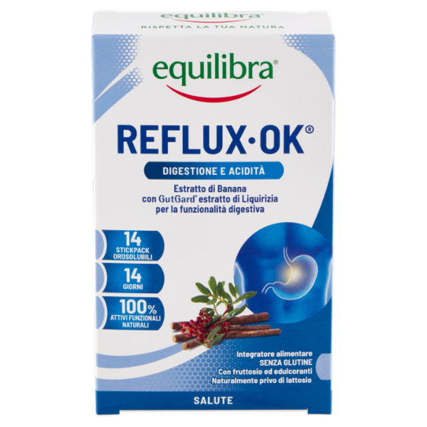 equilibra Reflux Ok Digestione e Acidità 14 Stickpack Orosolubili 21 g