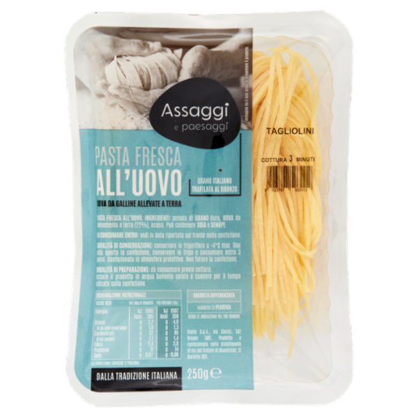 Assaggi e paesaggi Pasta Fresca all'Uovo Tagliolini 250 g
