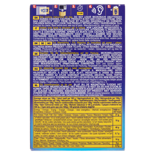 Popz the Microwave Popcorn Gusto Paprika 3 x 85 g